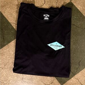 Billabong Black Short Sleeve Tee Classic Crew Neck (UPF 50+)